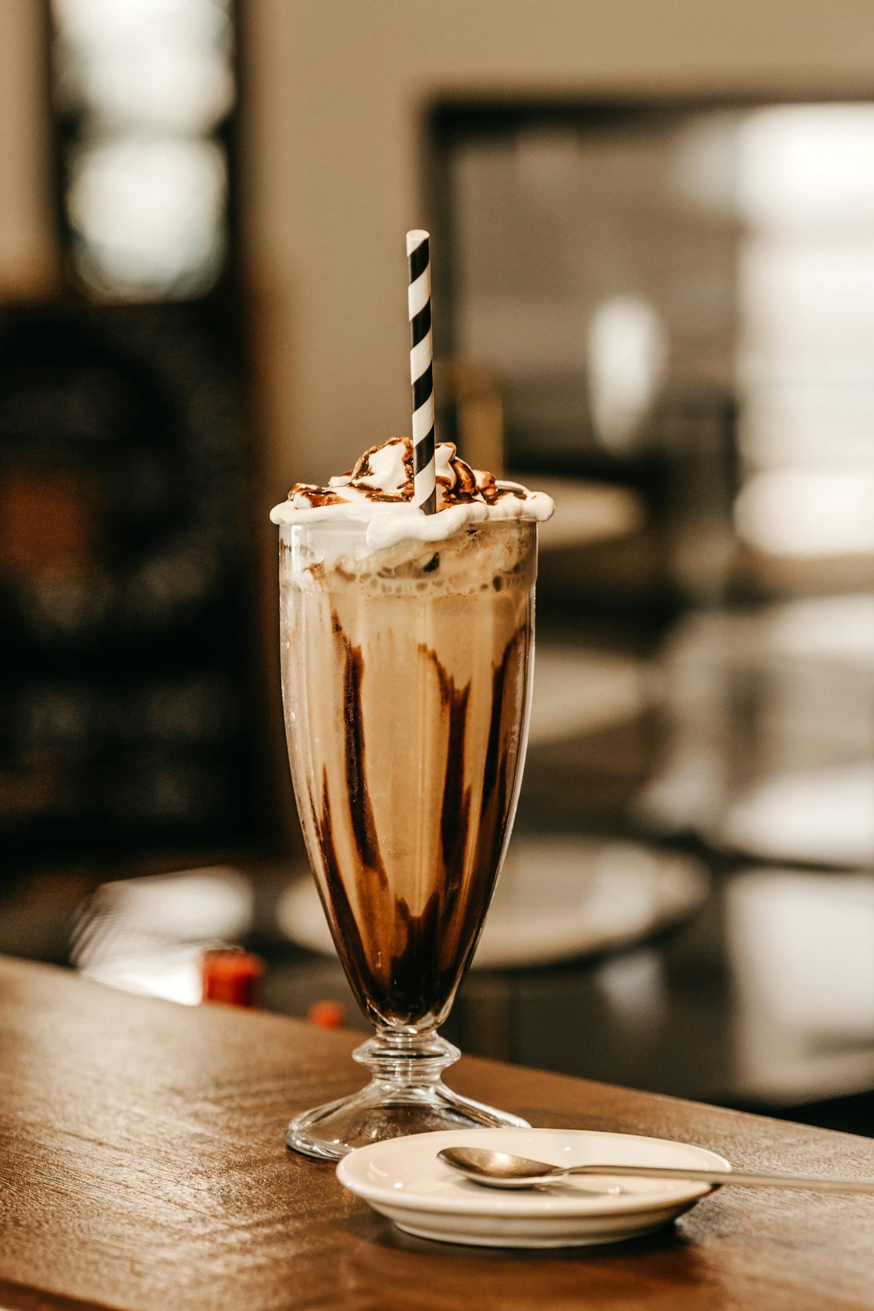 Thick chocolate milkshake